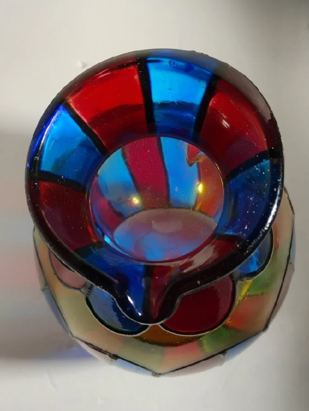 Vidrio Stained-Glass Style Multicolor Decorative Wine Chiller